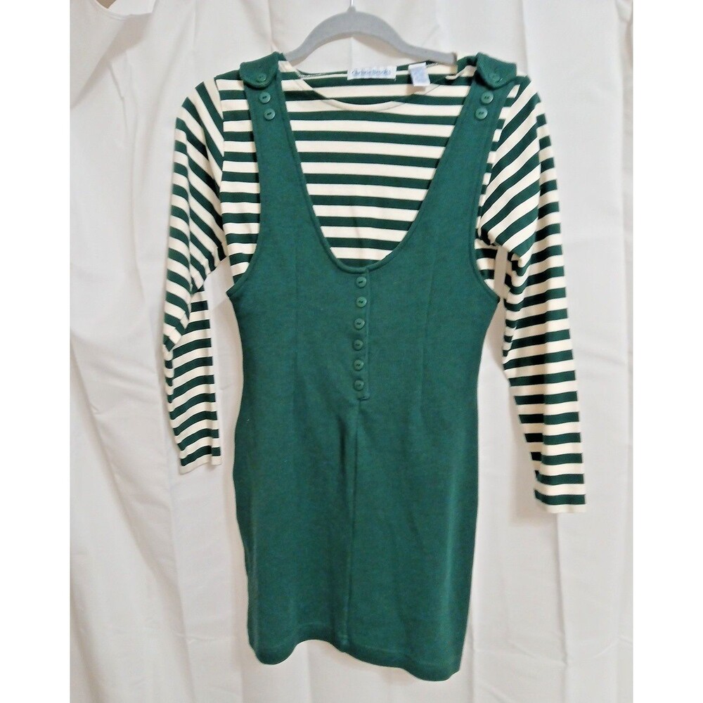 Christie Brooks Top & Jumper Set Green Girls Sz 14  silhouette